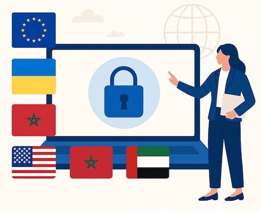 Schema the flags of the EU and MENA