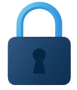 A blue locker illustrating security